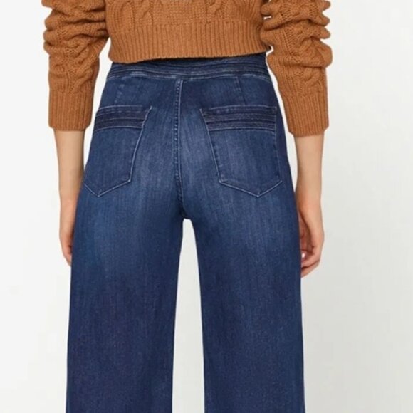 Frame High Rise Wide Leg Denim Jeans Naples Blue TBWL291 Stretch Womens 28 EUC - Picture 2 of 8
